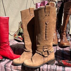 Vintage Aldo Brown Leather Knee-High Boots